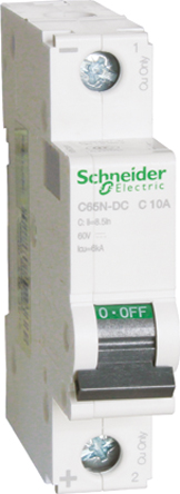 Schneider Electric - A9N22406 - Schneider Electric Acti 9 C65N-DC ϵ 1 20 A MCB A9N22406, 6 kA Ͽ, C բ		