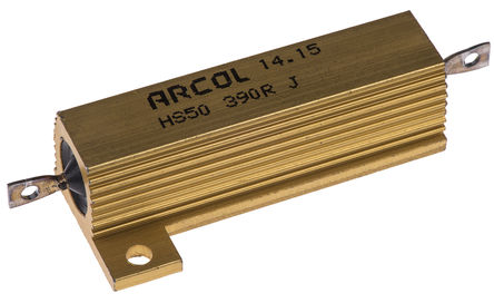 Arcol - HS50 390R J - Arcol HS50 ϵ HS50 390R J 50W 390 5%  尲װ̶ֵ, Ӷ, Ƿװ		