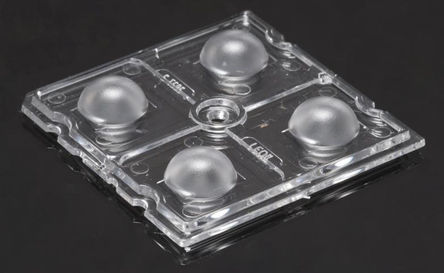 Ledil - C13937_STRADA-2X2-C-STP - LEDiL Strada-C 系列 C13937_STRADA-2X2-C-STP 4-LED 方形 LED 透镜, 透明, 使用于Oslon Square PC LED		