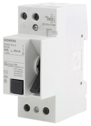 Siemens - 5SM33140 - Siemens 5SM3 ϵ 1+N AC ʣ· 5SM33140, 40A, 30mAբ		