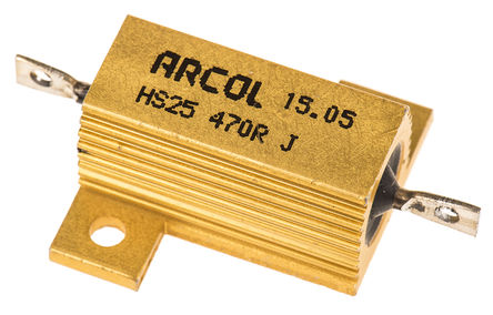 Arcol - HS25 470R J - Arcol HS25 ϵ HS25 470R J 25W 470 5%  尲װ̶ֵ, Ӷ, Ƿװ		