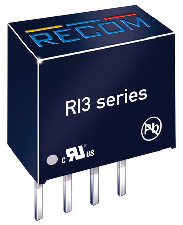 Recom - RI3-1212S - Recom RI3 ϵ 3W ʽֱ-ֱת RI3-1212S, 12 V, 12V, Maximum of 250mA, 1kVѹ, SIPװ		