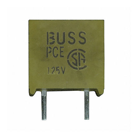 Cooper Bussmann - BK-PCE-5-R - Cooper Bussmann 5A  ߵ PCB ̶۶ BK-PCE-5-R, F۶ٶ, 125 V ac, 250 V dc, 7.62mm, 2.41mm, 4.32mm		