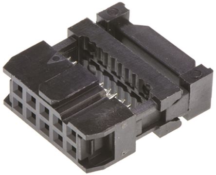 Amphenol - T812110A101CEU - Amphenol T812 系列 2行 10路 2.54mm节距 母 IDC 连接器 T812110A101CEU, 电缆安装		