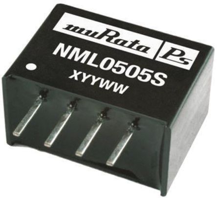 Murata Power Solutions - NML0509SC - Murata Power Solutions NML ϵ 2W ʽֱ-ֱת NML0509SC, 4.5  5.5 V ֱ, 9V dc, 222mA, 1kV dcѹ, SIPװ		
