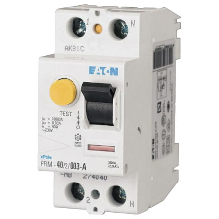 Eaton - PFIM-40/2/03-A-MW - Eaton PFIM 2P 40 A ˲ʱ RCD PFIM-40/2/03-A-MW, 300mAբ, DIN찲װ		