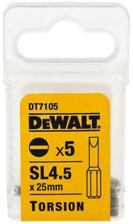 DeWALT - DT7105R-QZ - Dewalt 5װ 4.5 mm Ťתͷ DT7105R-QZ, һֵͷ		