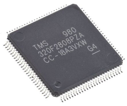 Texas Instruments - TMS320F2808PZA - Texas Instruments TMS320F2808PZA 32bit źŴ DSP, 100MHz, 128 kB ROM , 36 kB RAM, 100 LQFPװ		