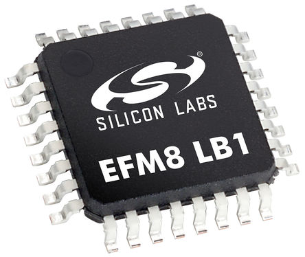 Silicon Labs - EFM8LB12F64E-B-QFP32 - Silicon Labs EFM8LB1 ϵ 8 bit CIP-51 MCU EFM8LB12F64E-B-QFP32, 72MHz, 64 kB ROM , 4352 B RAM, QFP-32		