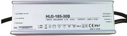 Mean Well - HLG-185-36B - Mean Well LED  HLG-185-36BRS, 127  370 V ֱ90  264 V , 36V, 5.2A, 187.2W		