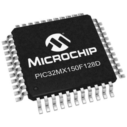 Microchip - PIC32MX150F128D-I/PT - Microchip PIC32MX ϵ 32 bit PIC MCU PIC32MX150F128D-I/PT, 40MHz, 131 kB ROM , 32 kB RAM, TQFP-44		