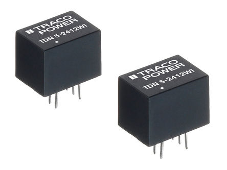 TRACOPOWER - TDN 5-4823WI - TRACOPOWER TND 5WI ϵ 5W ʽֱ-ֱת TDN 5-4823WI, 18  75 V ֱ, 15V dc, Maximum of 168mA, 1.5kV dcѹ		
