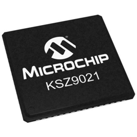 Microchip - KSZ9021GN - Microchip KSZ9021GN ̫շ, ֧1000BASE-T100BASE-TX10BASE-TIEEE 802.3׼, 1.2 V3.3 V, 64 QFNװ		