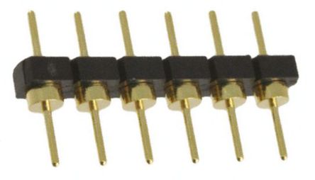 Samtec - BBL-106-G-E - Samtec BBL 系列 6路 2.54mm节距 (1排) 直 引脚管座 BBL-106-G-E, 焊接端接, 1A, 通孔		