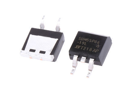 Vishay - SUM55P06-19L-E3 - Vishay P MOSFET  SUM55P06-19L-E3, 55 A, Vds=60 V, 3 TO-263װ		