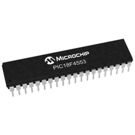 Microchip - PIC18F4553-I/P - PIC18F ϵ Microchip 8 bit PIC MCU PIC18F4553-I/P, 48MHz, 32 kB256 B ROM , 2048 B RAM, 1xUSB, PDIP-40		