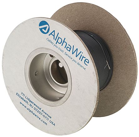 Alpha Wire - 6710 BK005 - Alpha Wire EcoWire ϵ 30m ɫ 28 AWG о ڲߵ 6710 BK005, 0.07 mm2 , 7/0.12 mm оʾ, 600 V		