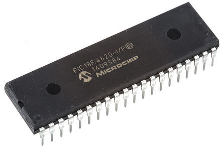 Microchip - PIC18F4620-I/P - PIC18F ϵ Microchip 8 bit PIC MCU PIC18F4620-I/P, 40MHz, 64 kB1024 B ROM , 3986 B RAM, PDIP-40		