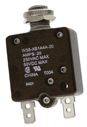 TE Connectivity - W58-XB1A4A-20 - TE Connectivity W58 ϵ 20A 1  ȴŶ· W58-XB1A4A-20, 50 V dc, 250 V ac		