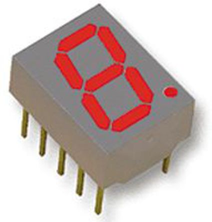 Broadcom - HDSP-815E - Broadcom 1ַ 7  ɫ LED  HDSP-815E, 4.8 mcd, ҲС, 20.32mmַ, ͨװװ		