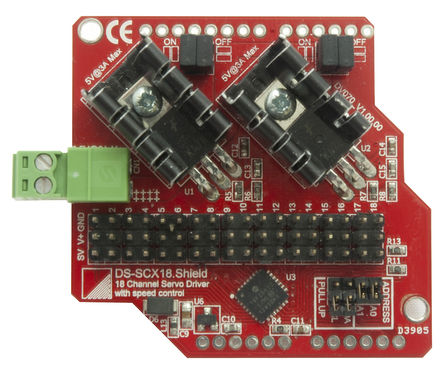 Intelligent Embedded Solutions - IES-SHIELD-SCX18 - IES IES-SHIELD-SCX18 Servomotor Controller չ, ʹ Arduino		