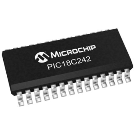 Microchip - PIC18LC242-I/SO - Microchip PIC18C ϵ 8 bit PIC MCU PIC18LC242-I/SO, 40MHz, 16 kB ROM EPROM, 512 B RAM, SOIC-28		