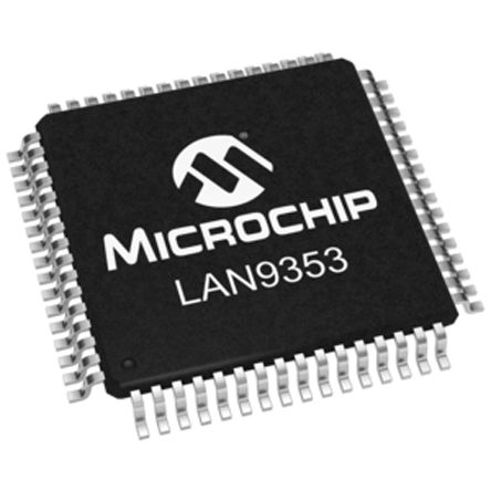 Microchip - LAN9353I/PT - Microchip LAN9353I/PT 10 Mbps, 100 Mbps ̫ؼɵ·, MDIMDIXMIIMIIMRMIITurbo MII, 1.2֣V3.3ģ⣩V, 64 TQFP-EPװ		