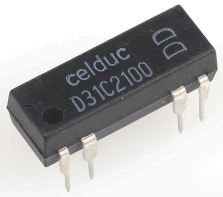 Celduc - D31C2100 - Celduc D31C2100 ˫ Ƭ̵, 0.25 A, 5V dc, 19.1 x 6.6 x 6.4mm		
