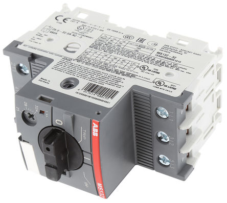 ABB - MS132-32 - ABB MS132 系列 15 kW 3P 手动 电动机保护断路器 MS132-32, 690 V 交流, 1/3相, IP20 