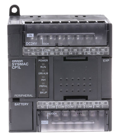 Omron - CP1L-L14DR-D - Omron CP1L ϵ PLC CPU CP1L-L14DR-D, USB, 5000 , 14 I/O ˿, DIN찲װ, 20.4  26.4 V ֱ		