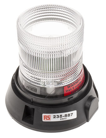 RS Pro - LAP401 - RS Pro V10993 系列 无灯罩 (另购) 氙 闪光 信号灯塔 LAP401, 230 V 交流, 表面安装		