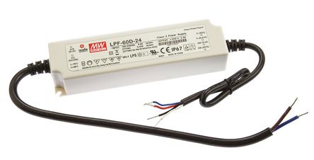 Mean Well - LPF-60D-24 - Mean Well LED ������ LPF-60D-24, 127 �� 431 V ֱ����90 �� 305 V ��������, 24V���, 2.5A���, 60W		