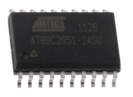 Microchip - AT89C2051-24SU - AT89C ϵ Microchip 8 bit 8051 MCU AT89C2051-24SU, 24MHz, 2 kB ROM , 128 B RAM, SOIC-20		