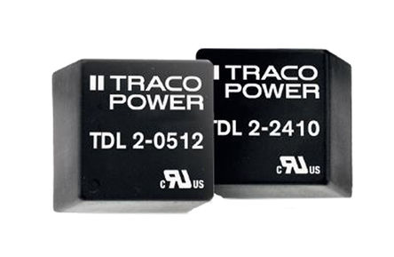 TRACOPOWER - TDL 2-2423 - TRACOPOWER TDL 2 ϵ 2W ʽֱ-ֱת TDL 2-2423, 18  36 V ֱ, 15V dc, Maximum of 67mA, 1.5kV dcѹ		