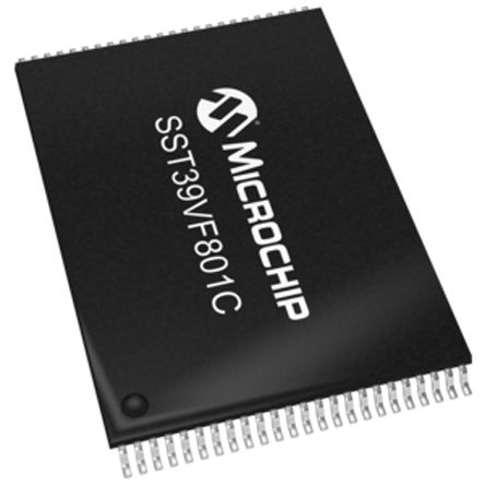 Microchip - SST39VF801C-70-4C-EKE - Microchip SST39VF801C-70-4C-EKE , 8Mbit (512K x 16), нӿ, 70ns, 2.7  3.6 V, 48 TSOPװ		
