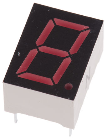 ROHM - LA-401VN - ROHM 1字符 7段 共阴 红色 LED 数码管 LA-401VN, 16 mcd, 右侧小数点, 10.16mm高字符, 通孔安装		