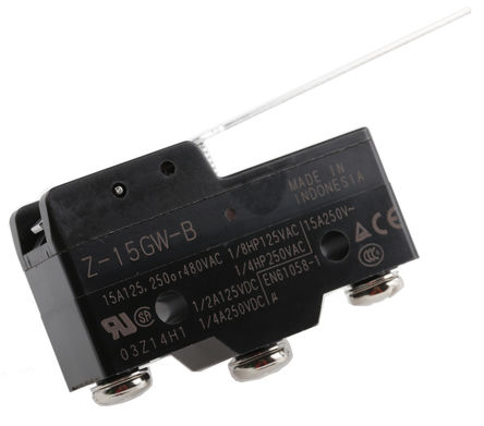 Omron - Z-15GW-B - Omron IP00 ȹ֬ ٶ λ Z-15GW-B, ܸ, SPDT, /, 500V		