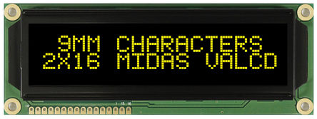 Midas - MC21609A12W-VNMLY - Midas MC21609 ϵ ͸ʽ ĸ LCD ɫʾ MC21609A12W-VNMLY, LED, 216ַ		
