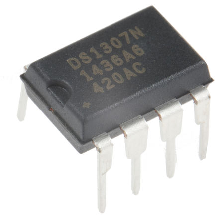 Maxim - DS1307N+ - Maxim DS1307N+ ʵʱʱ (RTC), ʱӹ, 56B RAM, I2C, 4.5  5.5 VԴ, 8 PDIPװ		