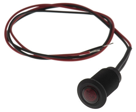 Oxley - OXL/CLH/100/24AC/FL30/AL - Oxley OXL/CLH/100/24AC/FL30/AL 7.1 mm 嵌入式 红色 LED 指示器, 引线接端, 10.15mm安装孔尺寸, 24 V 交流		