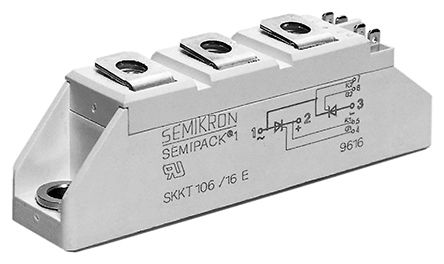 Semikron - SKKH 72/16 E - Semikron SKKH 72/16 E SCR /բģ SCR, 273A, Vrev=1600V 100mA, 7 A 43aװ		