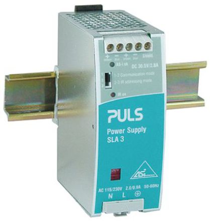 PULS - SLA3.100 - PULS 85W ģʽ DIN 尲װԴ SLA3.100, 90.5%Ч, 120V ac, 2.8A, 30.6V dc		