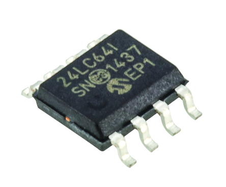 Microchip - 24LC64-I/SN - Microchip 24LC64-I/SN  EEPROM 洢, 64kbit,  - I2Cӿ, 900ns, 2.5  5.5 V, 8 SOICװ		
