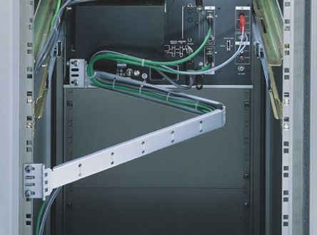 Schroff - 20118706 - Schroff 钢 无复位弹簧的线缆支架 20118706, 424.5 x 24 x 61.5mm, 使用于19 英寸机柜		