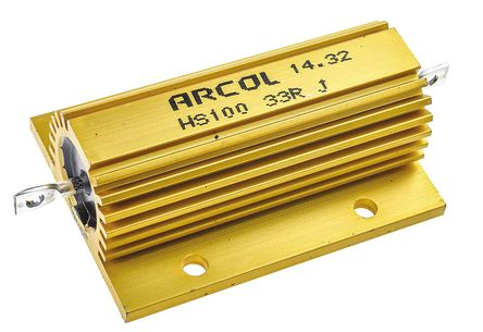 Arcol - HS100 33R J - Arcol HS100 ϵ HS100 33R J 100W 33 5%  尲װ̶ֵ, Ӷ, Ƿװ		