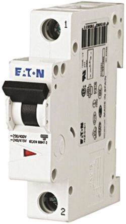 Eaton - FAZ6-C1/1 - Eaton xEffect FAZ6 ϵ�� 1�� 1 A MCB ΢�Ͷ�·�� FAZ6-C1/1, 6 kA �Ͽ�����, C�� ��բ����		