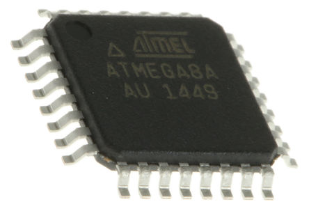 Microchip - ATMEGA8A-AU - Microchip ATmega ϵ 8 bit AVR MCU ATMEGA8A-AU, 16MHz, 8 kB512 B ROM , 1 kB RAM, TQFP-32		