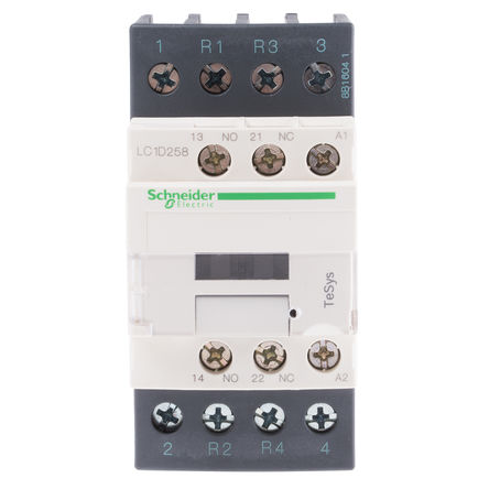 Schneider Electric - LC1D258U7 - Schneider Electric Tesys D LC1D ϵ�� �Ӵ��� LC1D258U7, 2 ����/2 ���գ�����������/���գ�����������, 40 A, 240 V ������Ȧ		