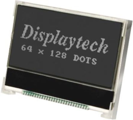 Displaytech - 64128K GC BW-3 - Displaytech ͸ ͼ LCD ɫʾ 64128K GC BW-3, LED, 128 x 64pixels		