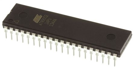 Microchip - AT89S52-24PU - Microchip AT89S ϵ 8 bit 8051 MCU AT89S52-24PU, 24MHz, 8 kB ROM , 256 B RAM, PDIP-40		